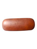 Genuine GANT Brown Leather Hard Case For Eyeglass/Sunglasses With Cloth case