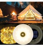 10M Portable Camping/Garden Solar String Lights Retractable Rechargeable Lamps.