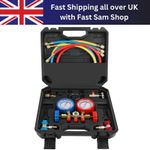 3 Ways Manifold Gauge Set for AC Refrigeration Charging Hose R134A R22 R12 R502