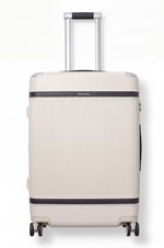 Paravel Aviator Grand Checked Hardshell Spinner Suitcase Travel Domino Black