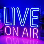 Looklight Live On Air Neon Sign Blue Pink Letters Led Neon Light On Air Sign