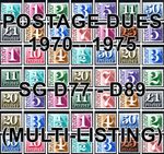 1970 1975 GB Postage Due Stamps SG D77 - D89 (Multiple Listing) Unmounted Mint