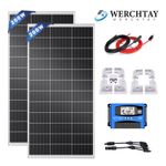 100W 120W 200W 400W 12V Volt Solar Panel Kit with Brackets Motorhomes Trailer RV