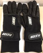 Flexor Swany Black Genuine Leather Womens Gloves Size  Small - Great Shape *