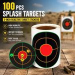 100X Splatter Targets Shooting 3" Reactive Target Sticker Self Adhesive Roll Uk