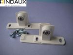 1 x Pair Indaux Supra 54  Front Fixing Brackets (White) with fixing screws