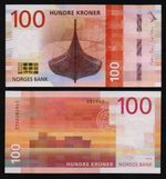 NORWAY: P#54a 100 Norway Kroner 2016 Uncirculated Banknote.