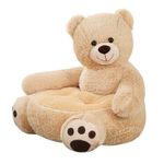 Kids Child Plush Sofa Seat Brown Bear Soft Chair Toddlers Armchair Cushion UK