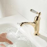 French Style Brass Bathroom Wash Basin Mixer Taps Single Lever Hole Sink Faucet