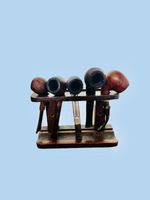 Collection Of Old Pipes And Rack  - Briar - Estate Pipes
