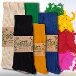 Natural 100% Cotton Socks men and women 3 pairs colourful seamless organic