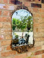 Mid Century Quality Atsonia Gold Rococo Bevelled Mirror 84cm By 44cm