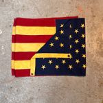 Vintage Runner American Flag Banner with 48 Stars and Red and Yellow Stripes