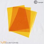 Amber Headlight Tint Film [ 3 x A5 Sheets for Fog Lights ] Car Vinyl Wrap