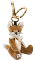 Merrythought Freddy Fox Keyring - jointed mohair collectable - 15cm