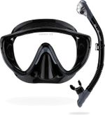 Adult Wide View Single Lens Comfortable Snorkeling Mask & Dry Snorkel