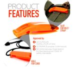 Emergency Safety Whistle Distress Signalling Camping Orange Clip On 