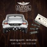 Classic Model Car Numberplates Real Plastic Scale Licence Plates - 1:18 + MORE