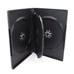 100 ct 14mm Multi Hold 4 Disc Quad CD DVD Black Case Movie Game Box Wholesale