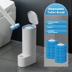 UK Disposable Toilet Brush Set Toilet Bowl Cleaning System Cleaners with Refills