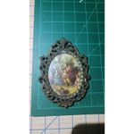 433. VTG Italian Ornate Framed wall art Concert in the park