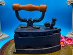 Antique Iron Coal Iron Hot Brick Cast Iron Clothes Press Bird Design