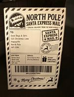 Personalised Santa Express Gift Labels 10 Pack Custom Name & Address