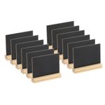12Pcs Mini Tabletop Chalkboard Signs with Easel Stand (Rectangle, 3.9"x3")