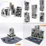 1:144/100 Scale Battle Damage Building Model City Street Building Scenes Display