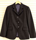 Girl’s RJ Classics Black Windowpane Hunt Coat/Show Coat Size 10
