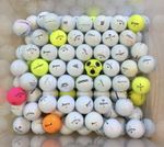 100 GOLF BALLS.  TITLEIST, CALLAWAY,   TAYLORMADE + OTHER TOP BRANDS. A/B GRADE