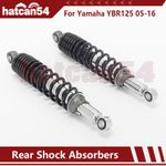 Rear Shock Absorbers For Yamaha YBR125 YBR 125 2005-2016 - Chrome Shocks 345mm