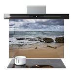 Kitchen Glass Splashback Toughened Tile Cooker ANY SIZE Beach Sea Rocks Sky
