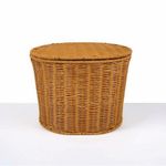Scooter Rear Basket Woven Rear Storage Basket with Lid Sturdy for Commuters