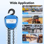 1 Ton 1000Kg Chain Block & Tackle Engine Lifting Hoist Pulley 4M Cable