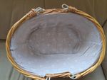 Wicker Basket In  daisy flower Lined Basket New 