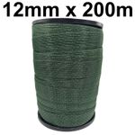 Electric Fence Poly Tape 12mm x 200m Green Fencing horse equestrian farm