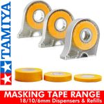 Tamiya MASKING TAPE & DISPENSER modellers range 6 / 10 / 12mm 18m roll 
