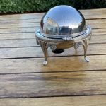 Vintage Silver Plated Roll Top Butter Dish