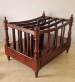 Vintage Mahogany Magazine Rack / Music Stand with Single Drawer