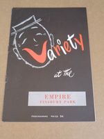 Terry Dene & Aces 1957 UK Empire Theatre, Finsbury Park Programme (Southlanders)