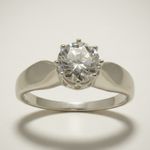 Genuine Sterling Silver Engagement Ring With CZ Solid Hallmarked 925 Handmade