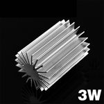 3W LED Aluminum Heat Sink Round Electronic Radiator OD=36mm H=50mm