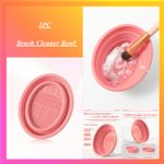 Brush Cleaner Bowl Portable Scrubber Tool for Makeup Brushes & Multi-Use