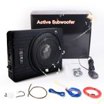 10'' 600W Active Underseat Car Bass Box Audio Subwoofer Sub Speaker Amplifier