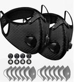 NEW 2 PCS Outdoor Anti Smoke Air Purifying Face Mask Updated Filter Multi Layer