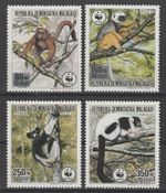 MADAGASCAR 1988 WWF SG 671/674 MNH