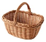Wicker Shopping Handmade Basket Oval Natural Vegetable Picnic With Handle New