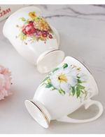 Floral Design China Mugs in Singles Pairs of sets of 4