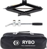 RYBO Car Jack Set Includes Wheel Brace & Scissor Jack Emergency Kit 1.5 - 3Ton